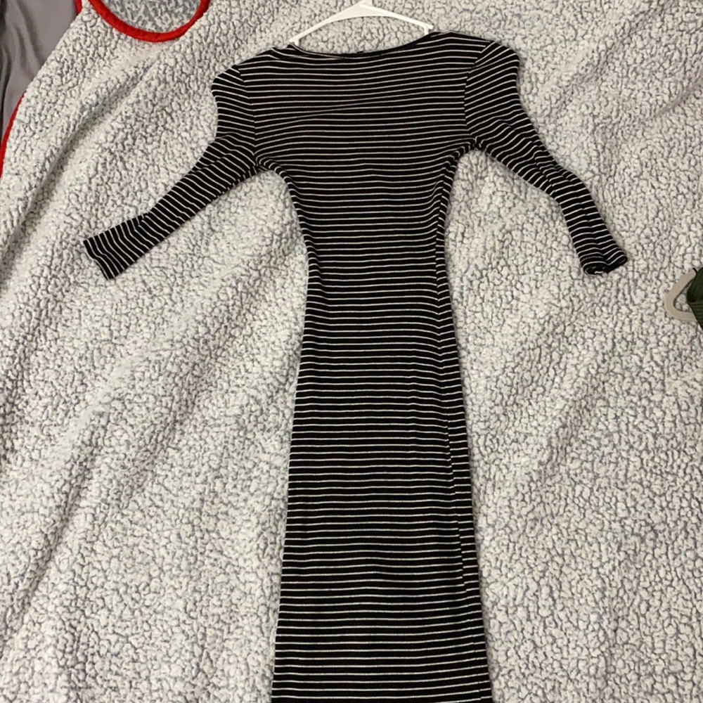 black & white dress